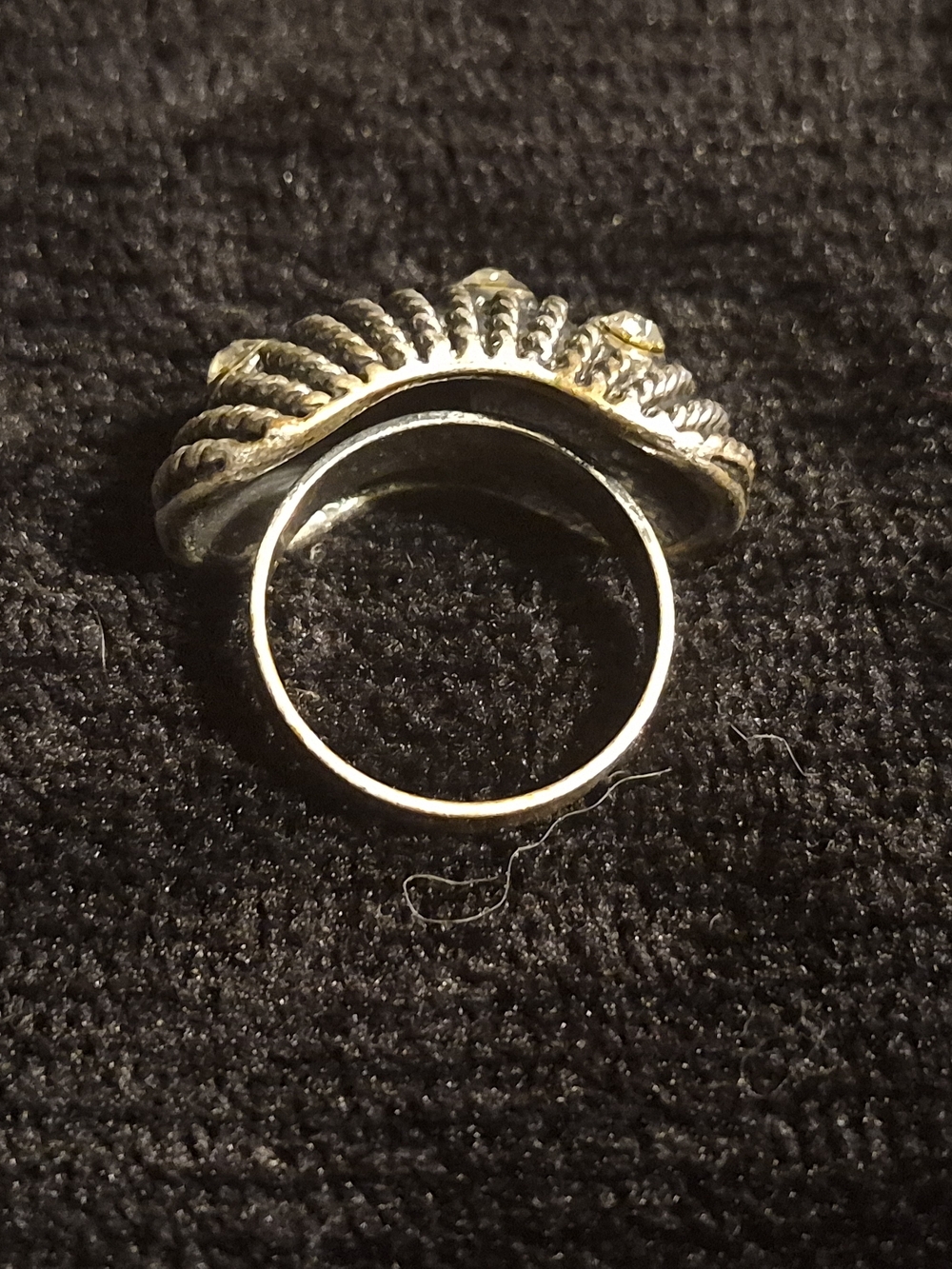 Silver Tone Rhinestone Statement Ring - Picture 5 of 6